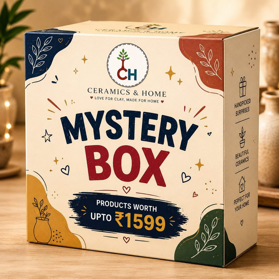 Ceramics & Home Mystery Box – ₹999 Edition | Surprise Handmade Ceramic & Home Décor Collection
