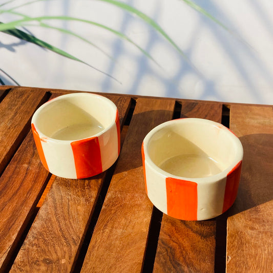 Orange Pop Handcrafted Mini Bowls – Set of 2