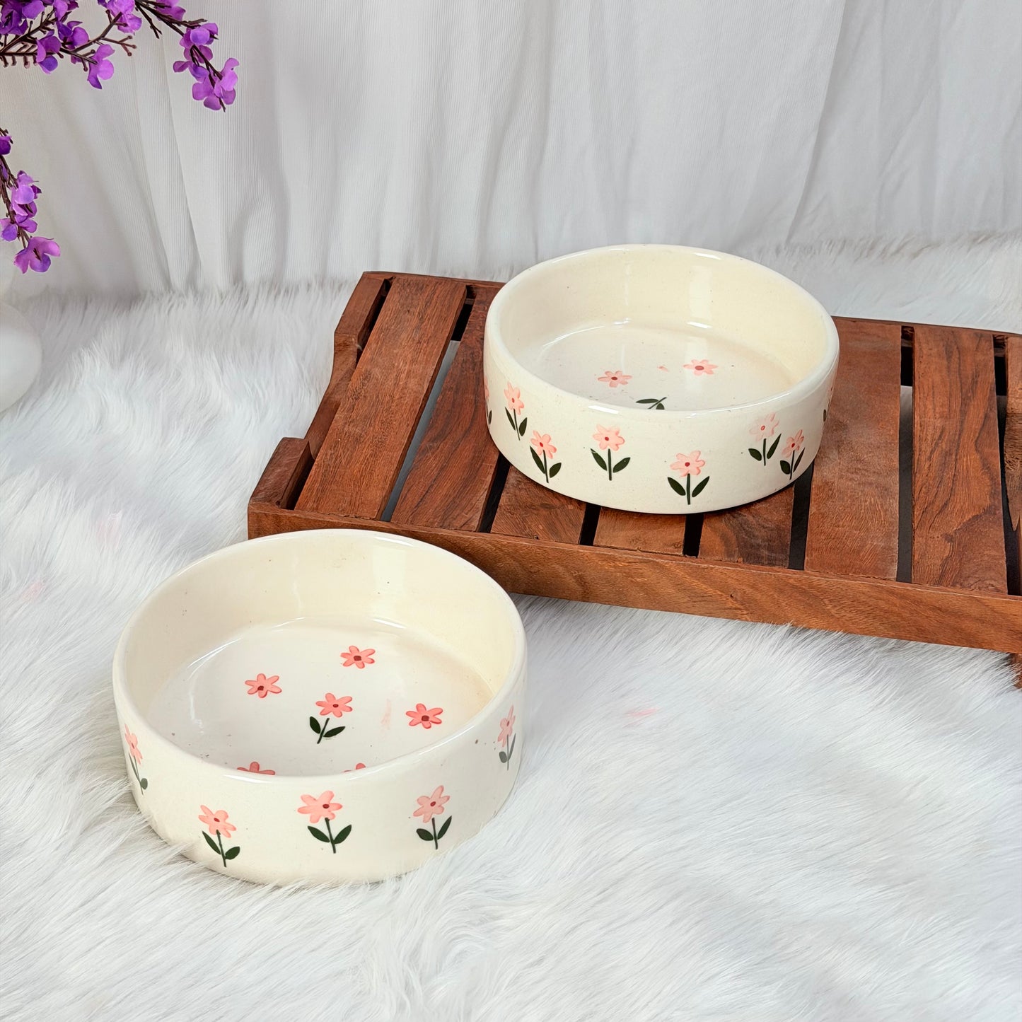 Blush Bloom Ceramic Breakfast Bowl