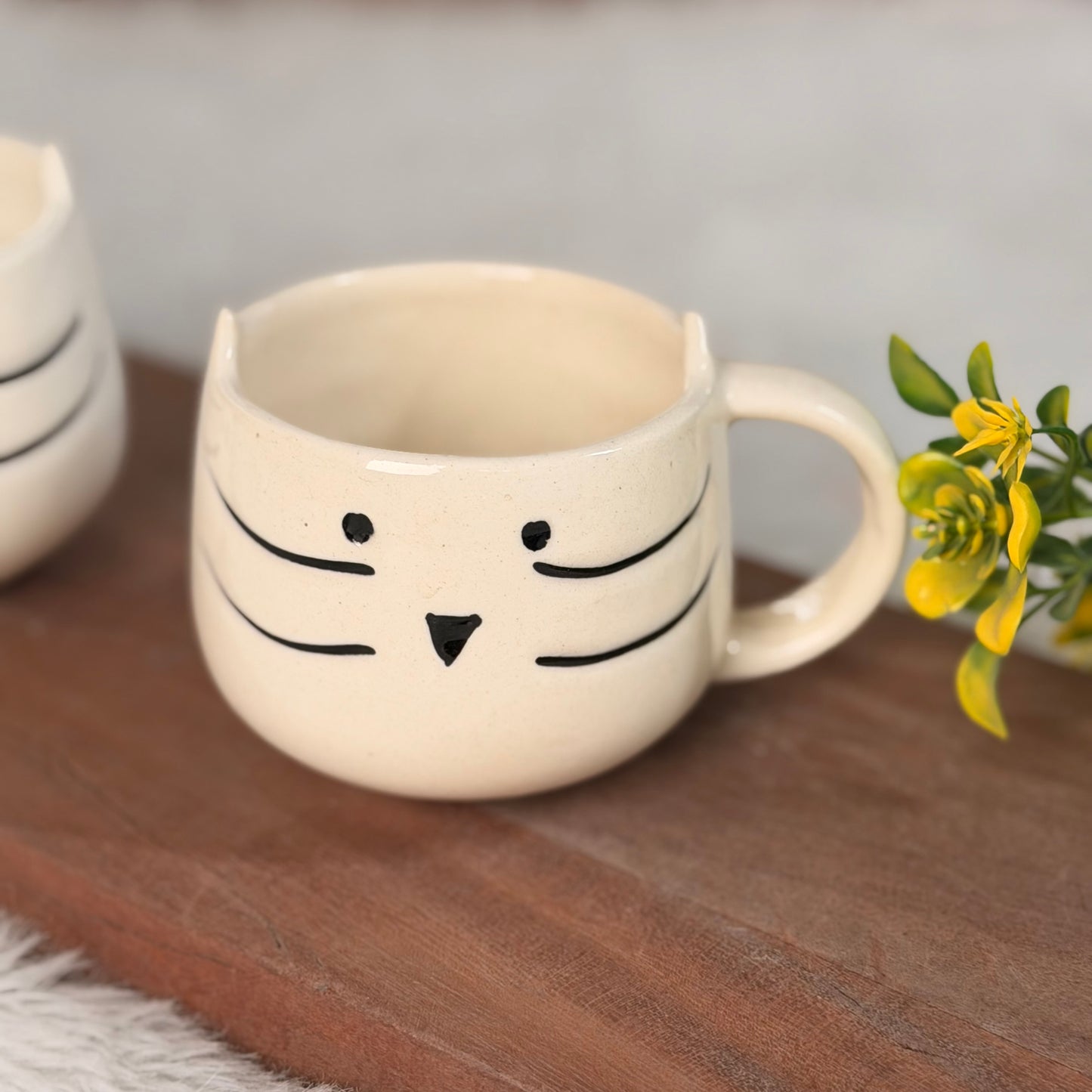 Cute Cat Face Ceramic Mug – Coffee & Tea Mug