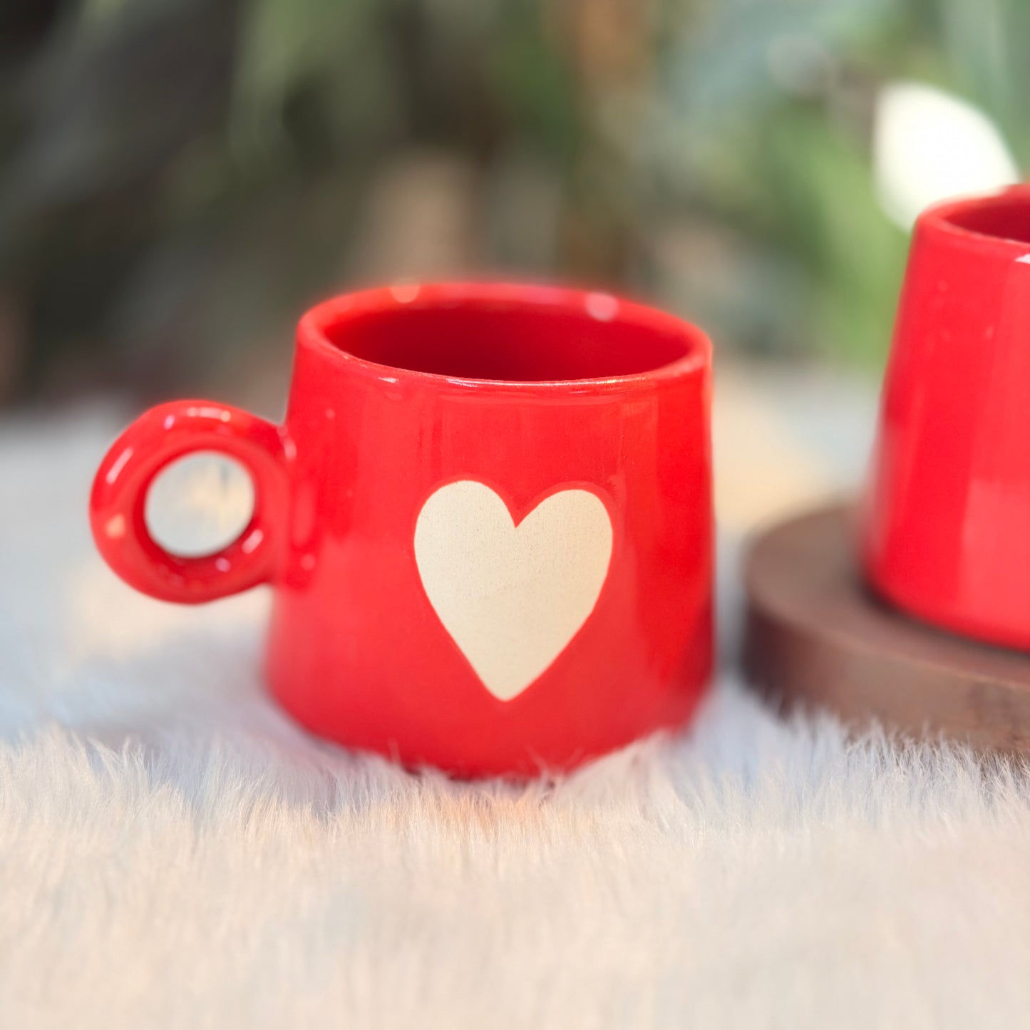 Red Heart Ceramic Coffee Mug