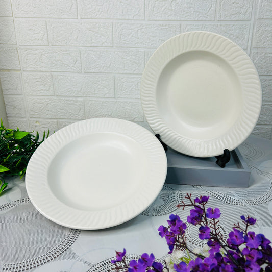 Classic White 9-Inch Pasta Plate – Elegant Ceramic Dinnerware