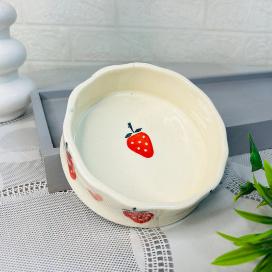 Strawberry Ceramic Mug & Plate Set – 3-Piece Gift Collection