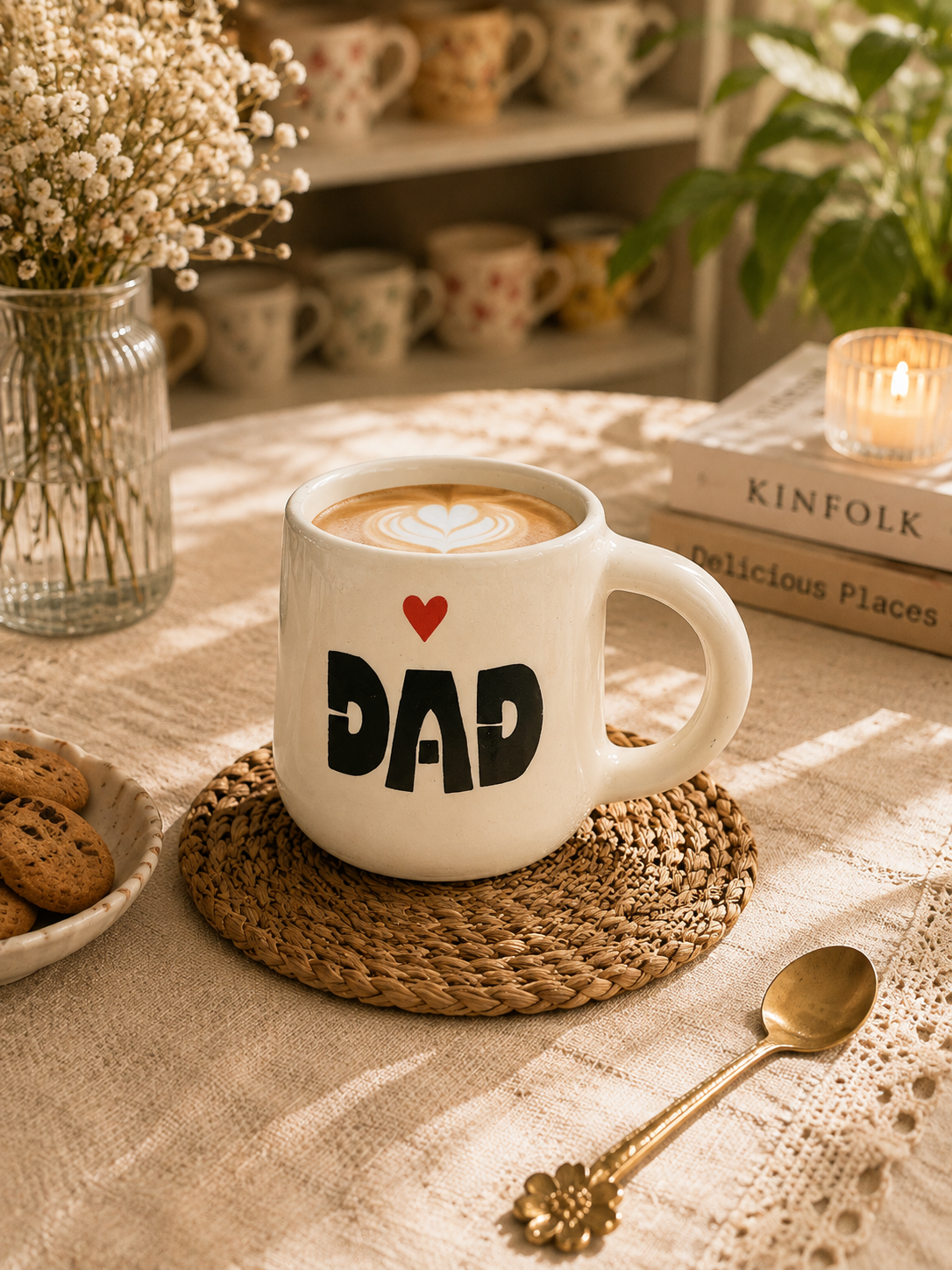 DAD Heart Printed Ceramic Coffee Mug