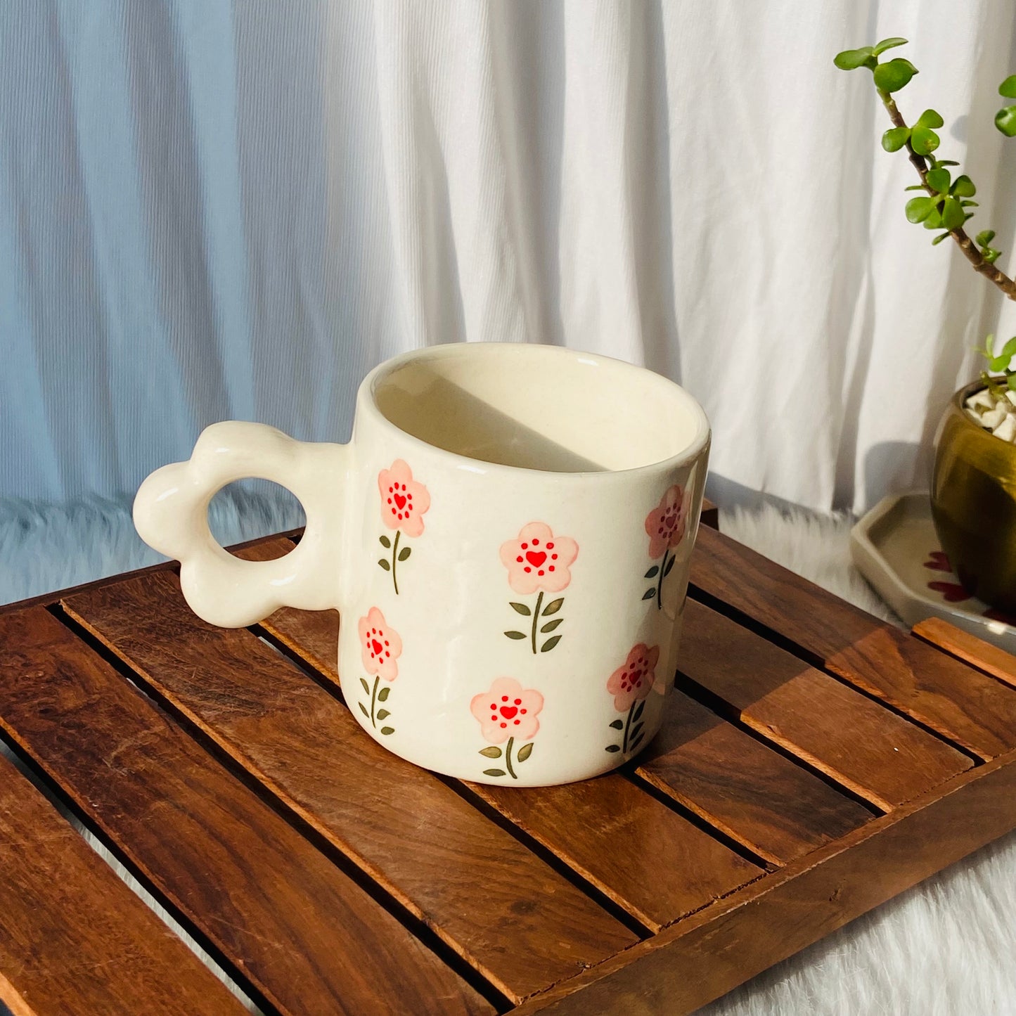 Pink Flower Mug