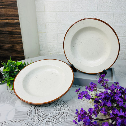 Marble Elegance 9-Inch Pasta Plate – Premium Ceramic Dinnerware