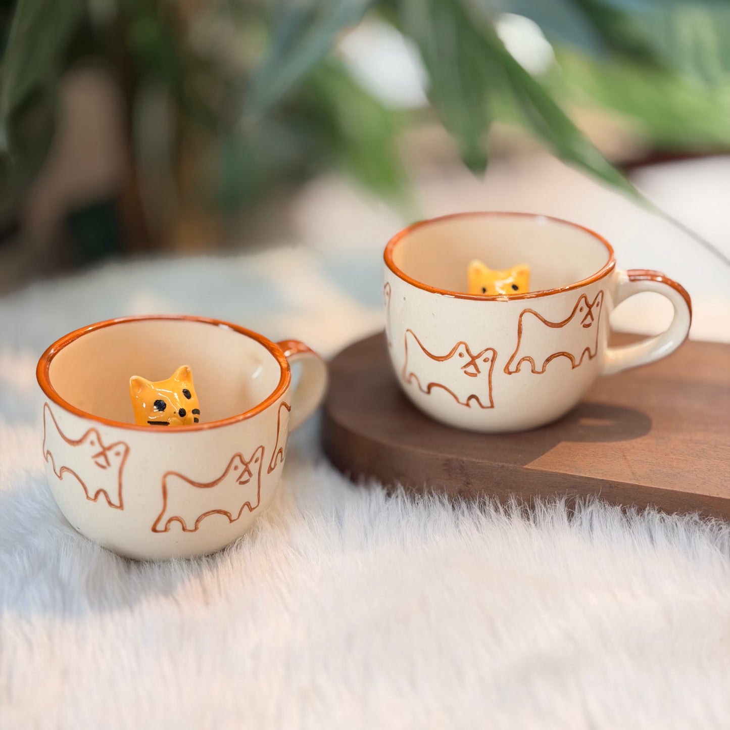Cat Surprise Ceramic Coffee Mug | Cute Kitty Inside Mug