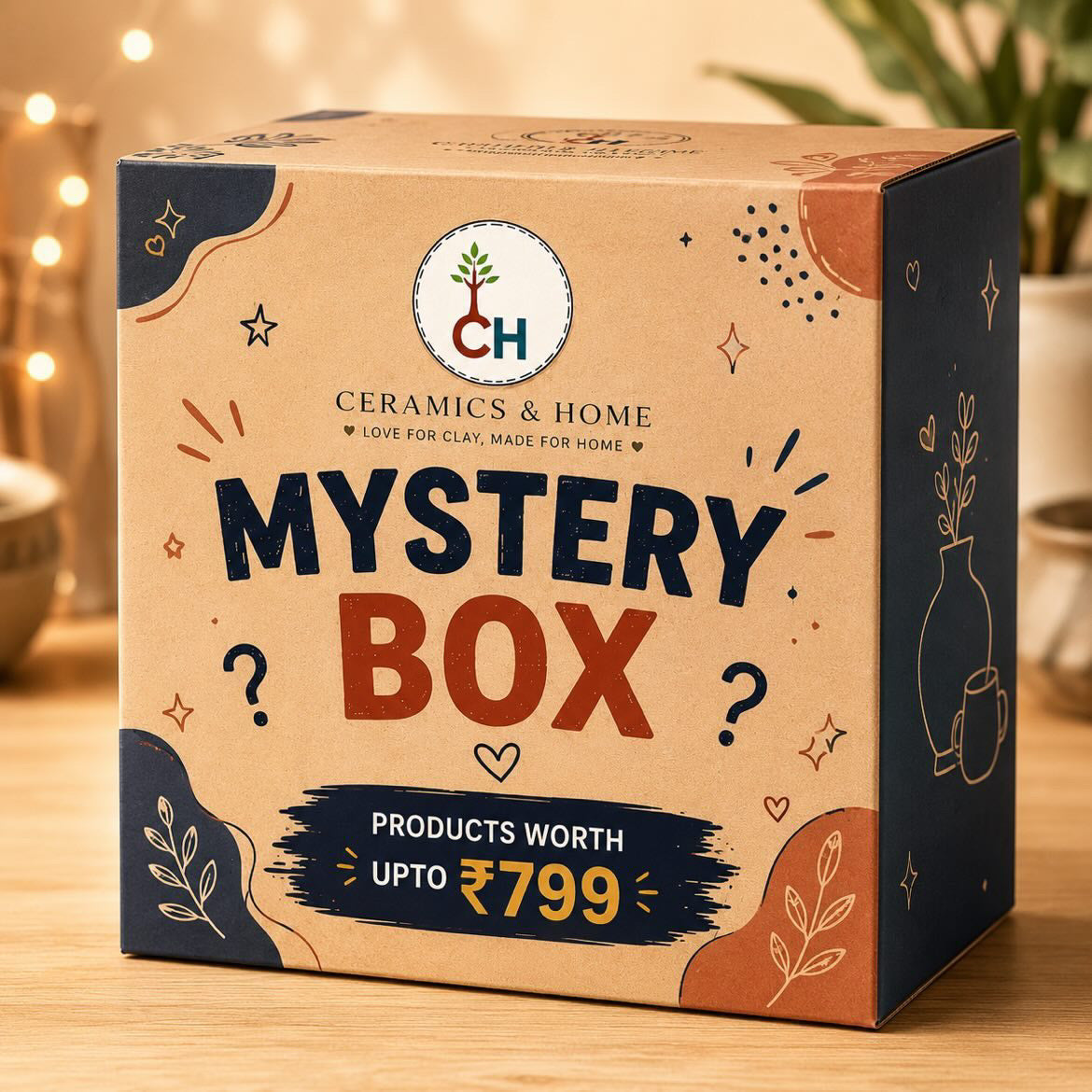 Ceramics & Home Mystery Box – ₹499 Edition | Surprise Handmade Ceramic & Home Décor Collection