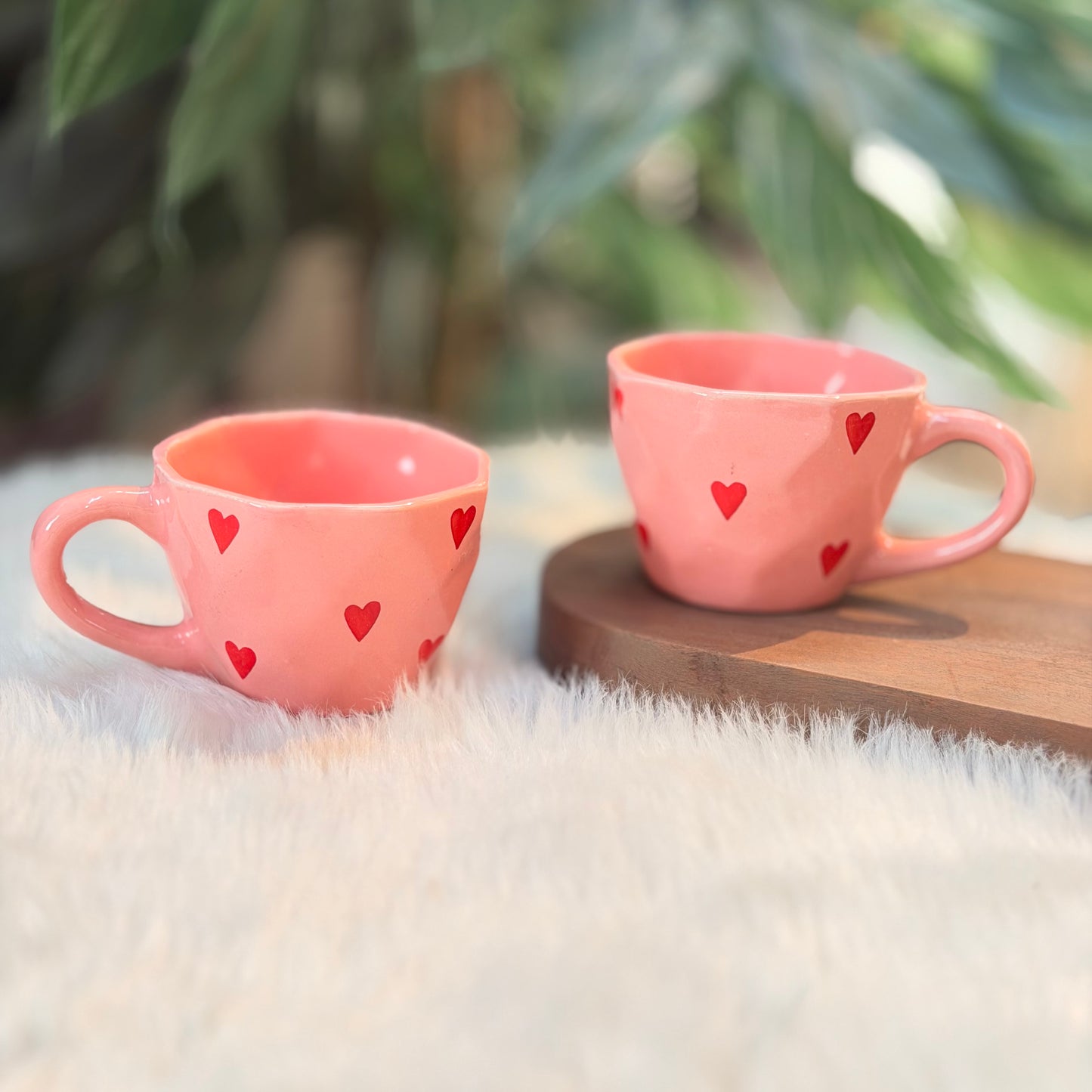 Pink Heart Ceramic Coffee Mug – Cute Love Mug