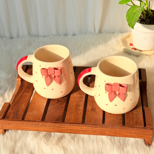 Blush Bow Ceramic Mug