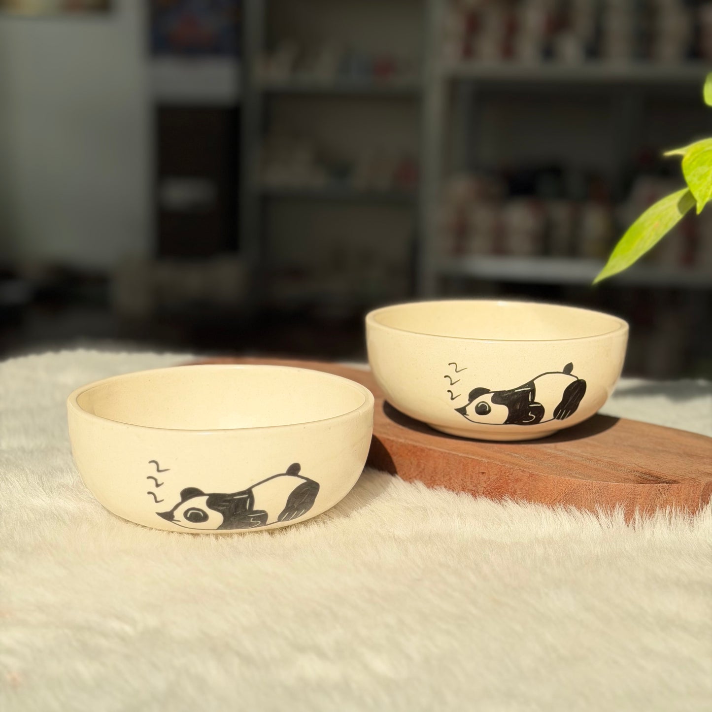 Sleepy Panda Ceramic Bowl