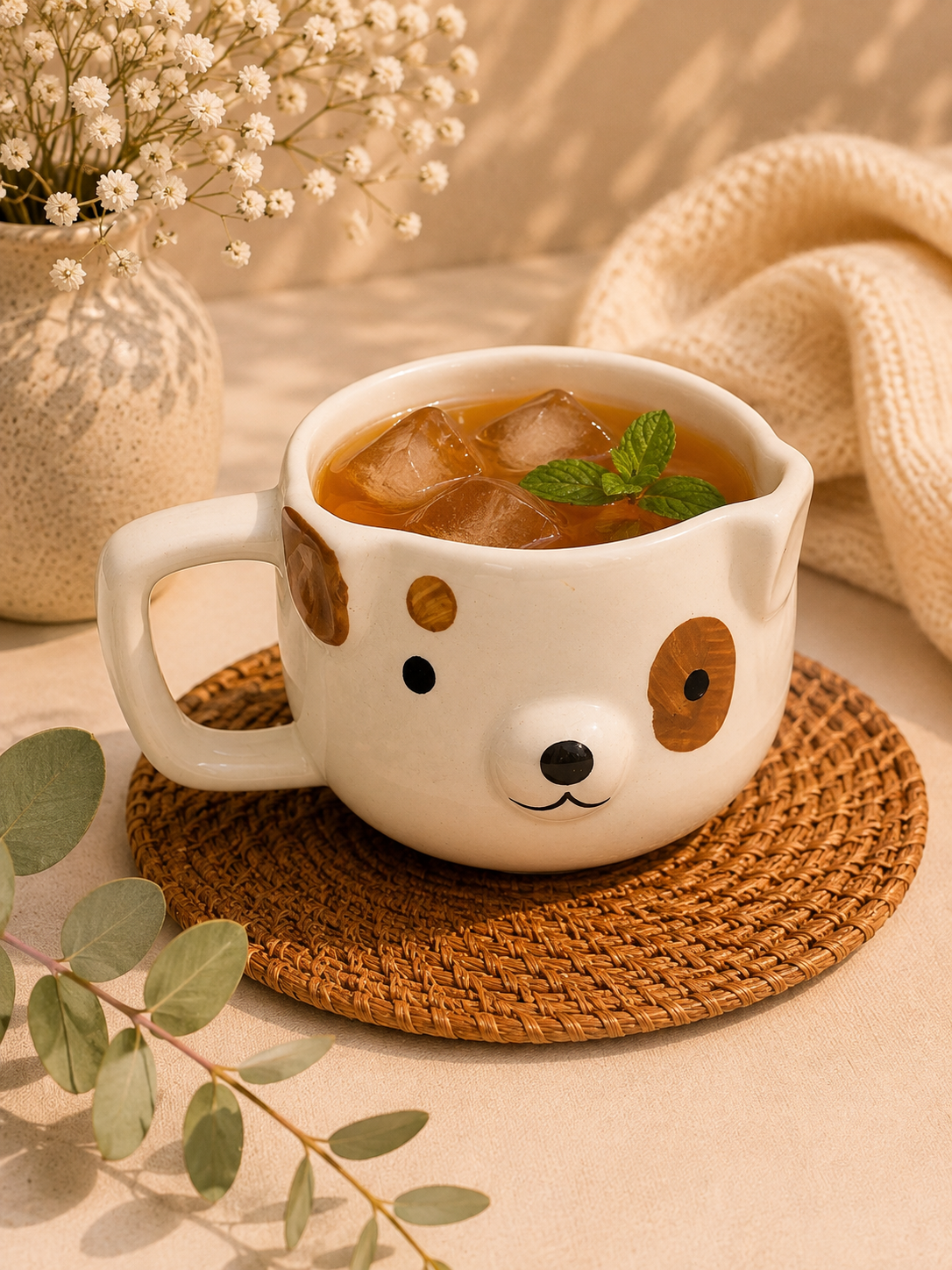 Puppy Love 3D Ceramic Mug – Cute Dog Face Coffee Mug