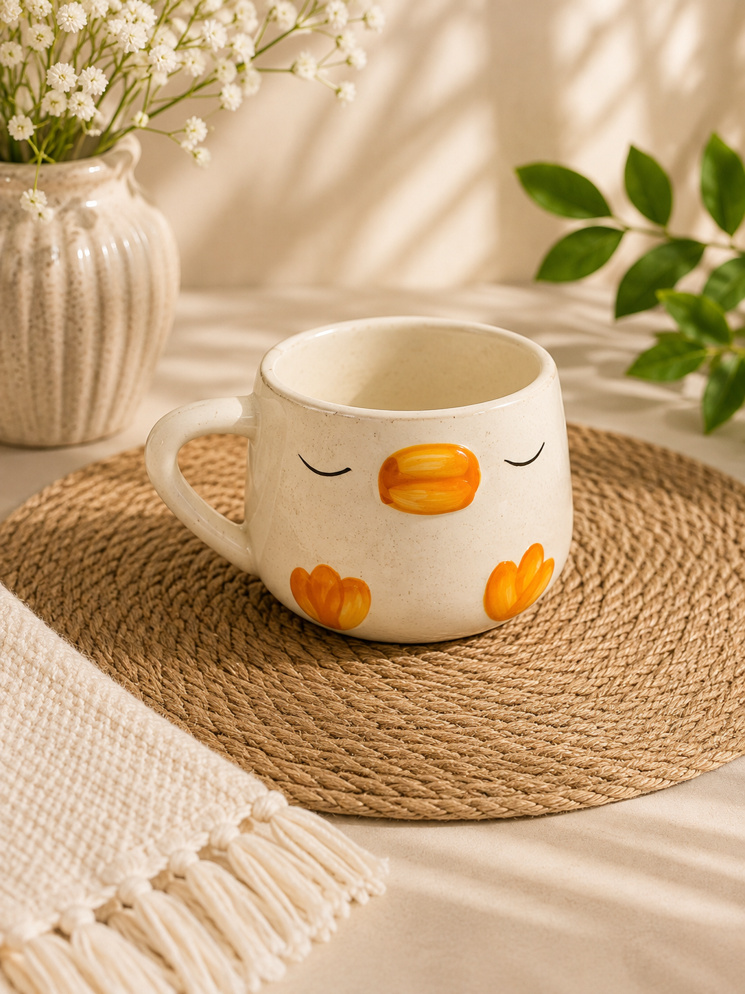 Cute Sleeping Duck Ceramic Coffee Mug