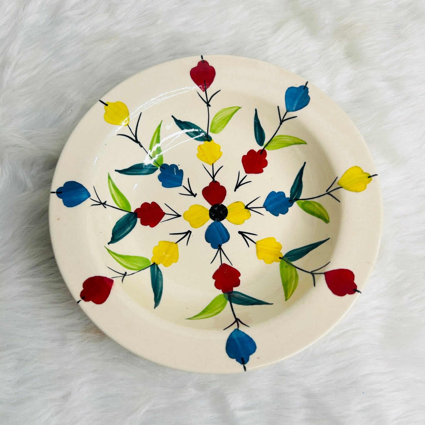 Floral Pasta Plate 7 inch (Pack of 1)