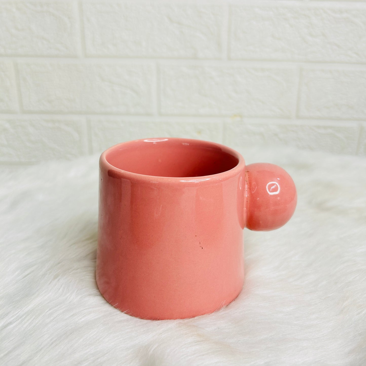 Pink Knob Mug & Saucer (Pack of 1)