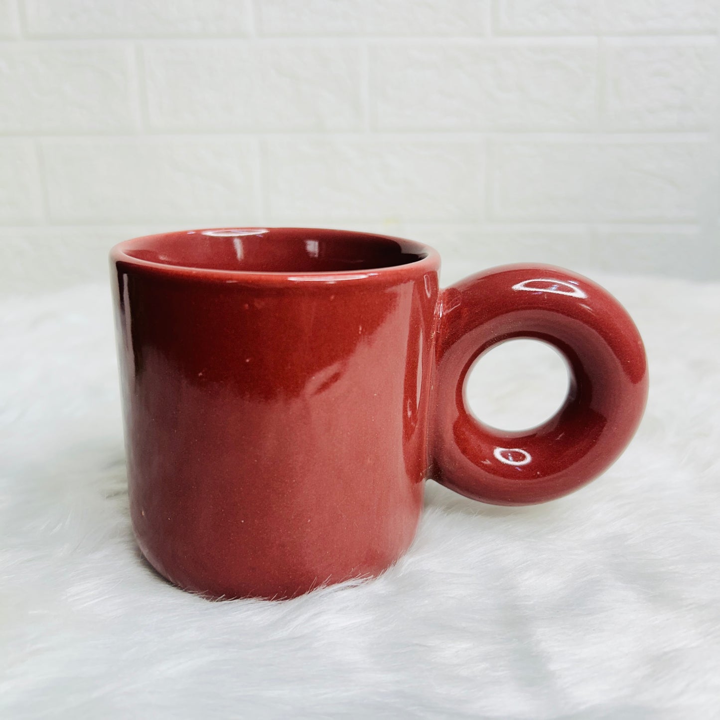 Brown Mug Saucer Set (Pack of 1)