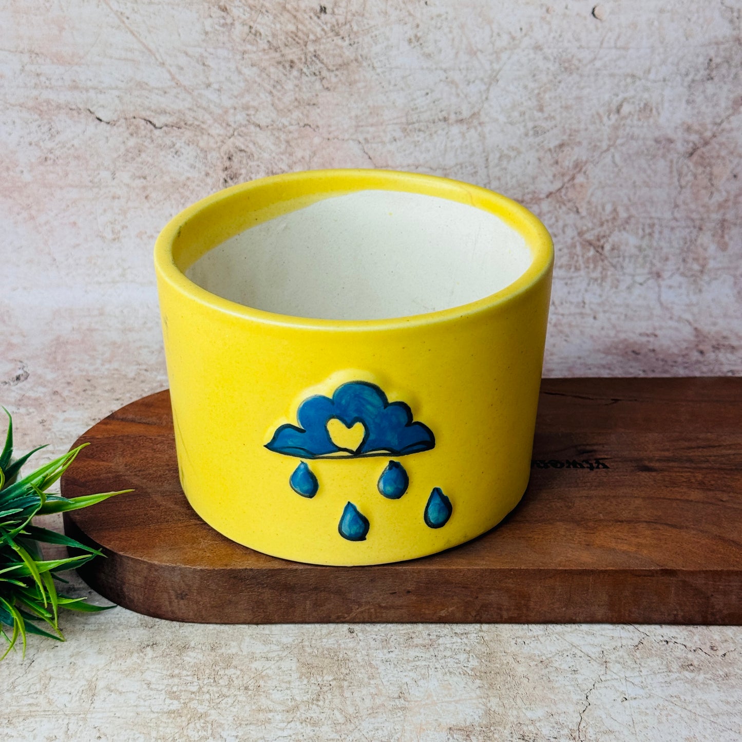 Cloud Yellow Planter (Pack of 1)