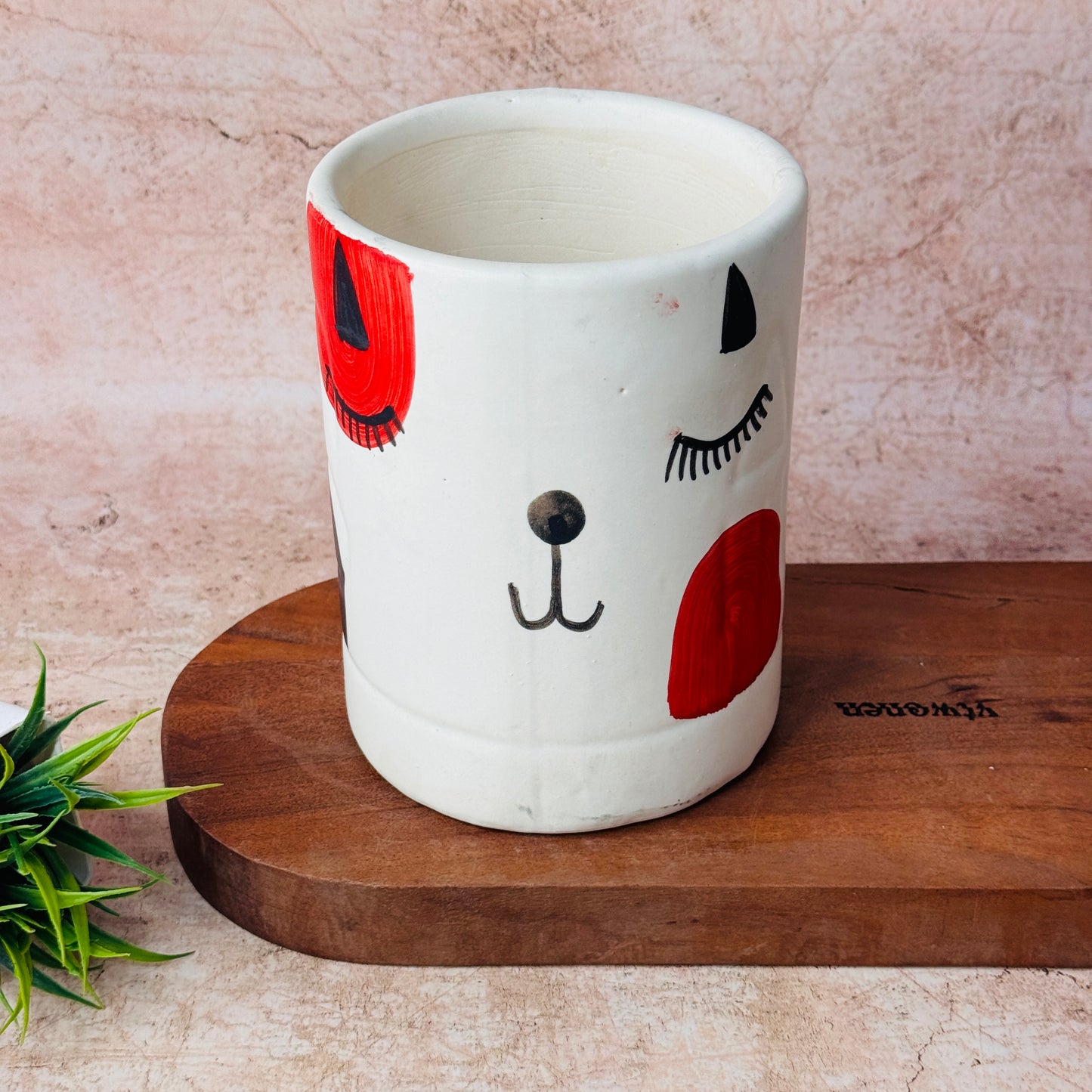 Cat White Planter (Pack of 1)