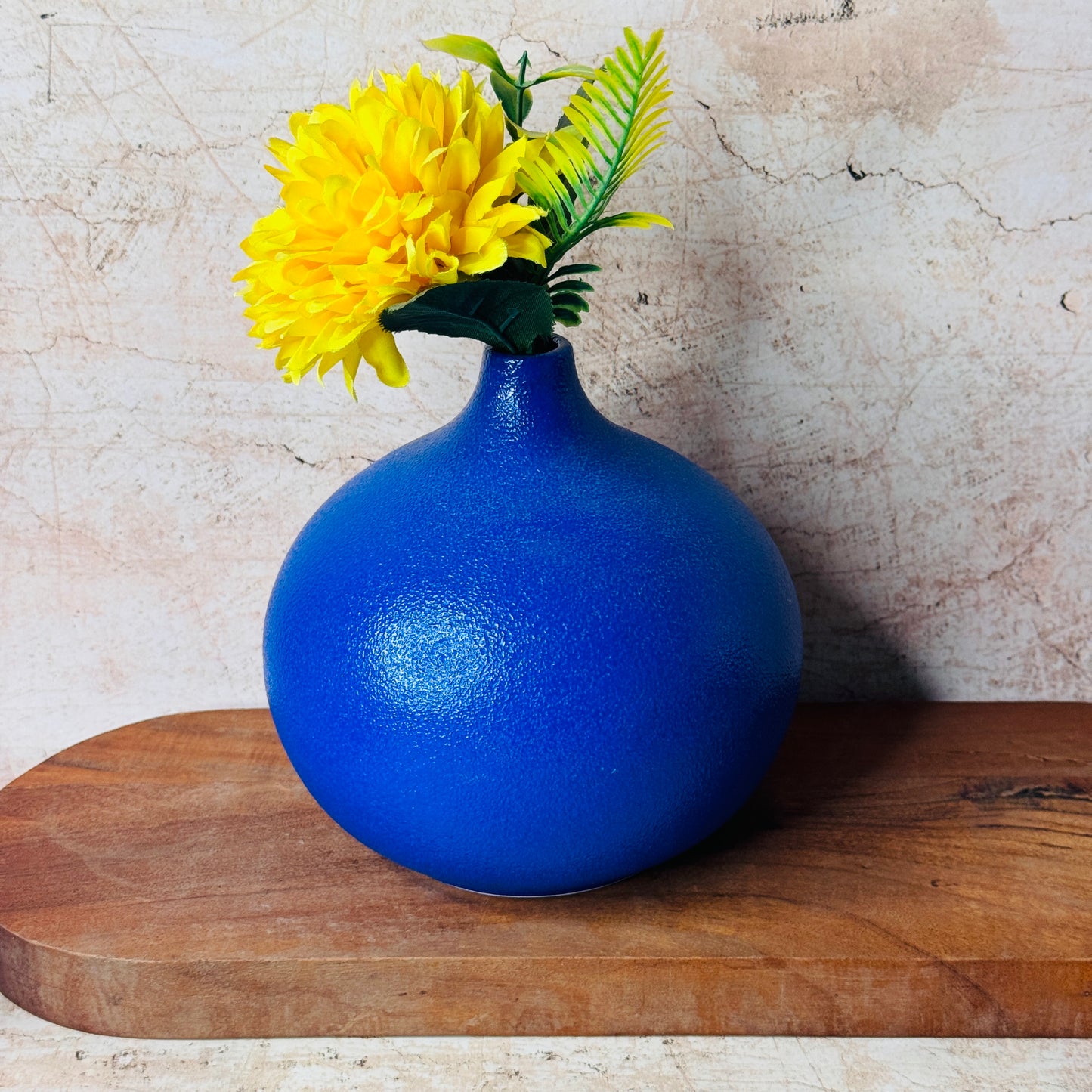 Navy Blue Round Vase (Pack of 1)