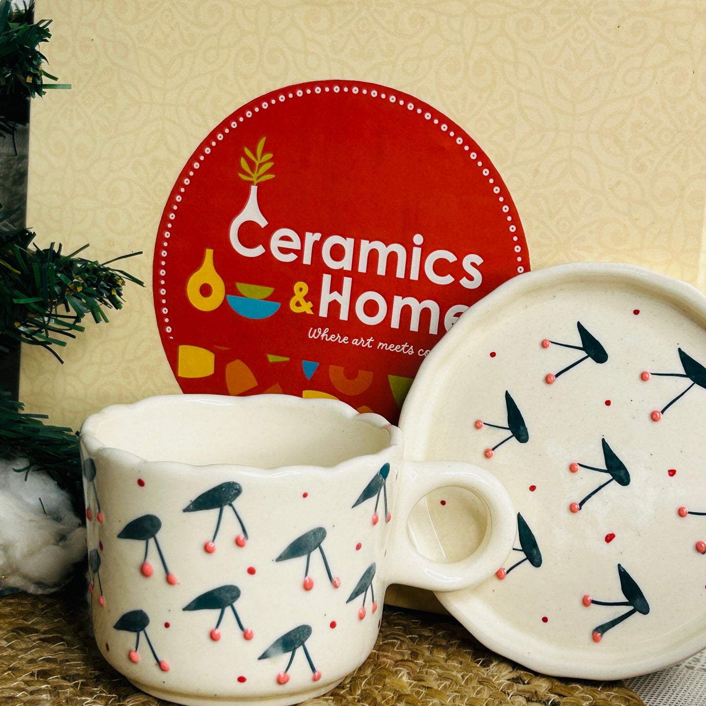 Cherry Delight Cup & Saucer