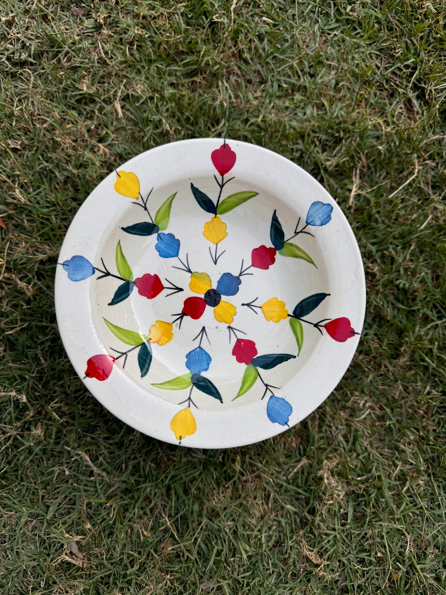Floral Pasta Plate 7 inch (Pack of 1)
