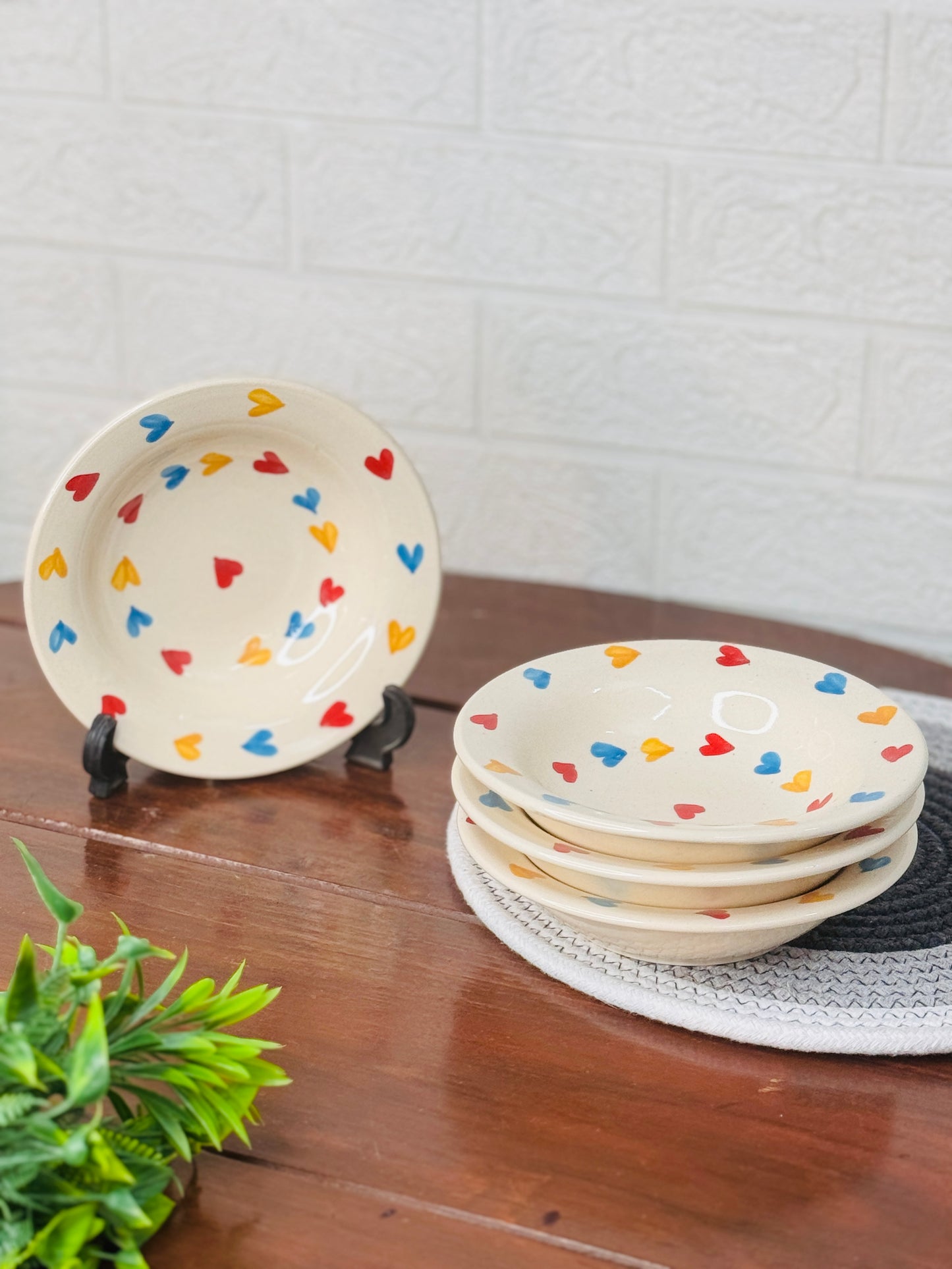 Multi-Heart Pasta Plate (Pack of 1)