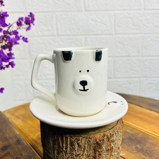 Panda Mug Saucer(Pack of 1)
