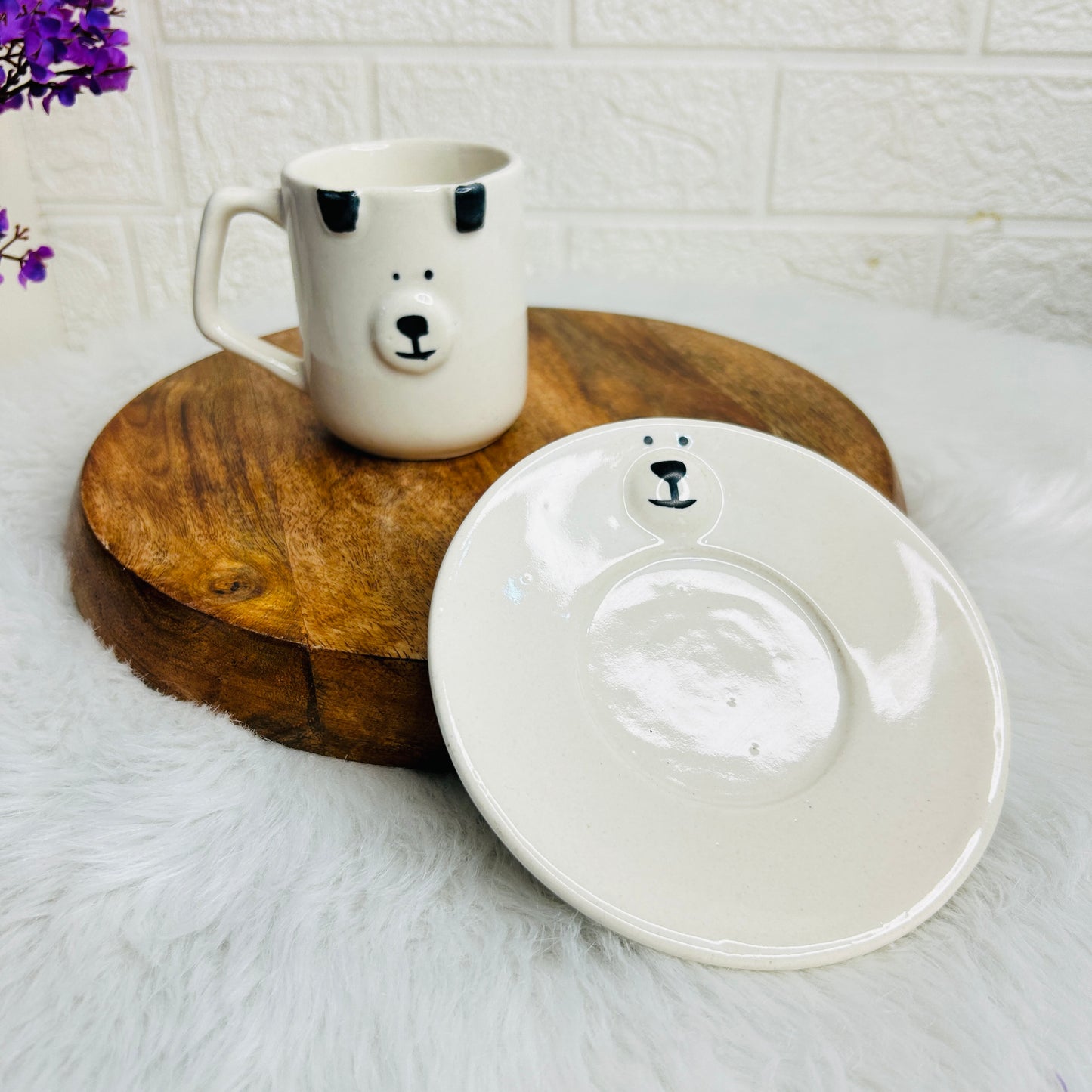 Panda Mug Saucer(Pack of 1)