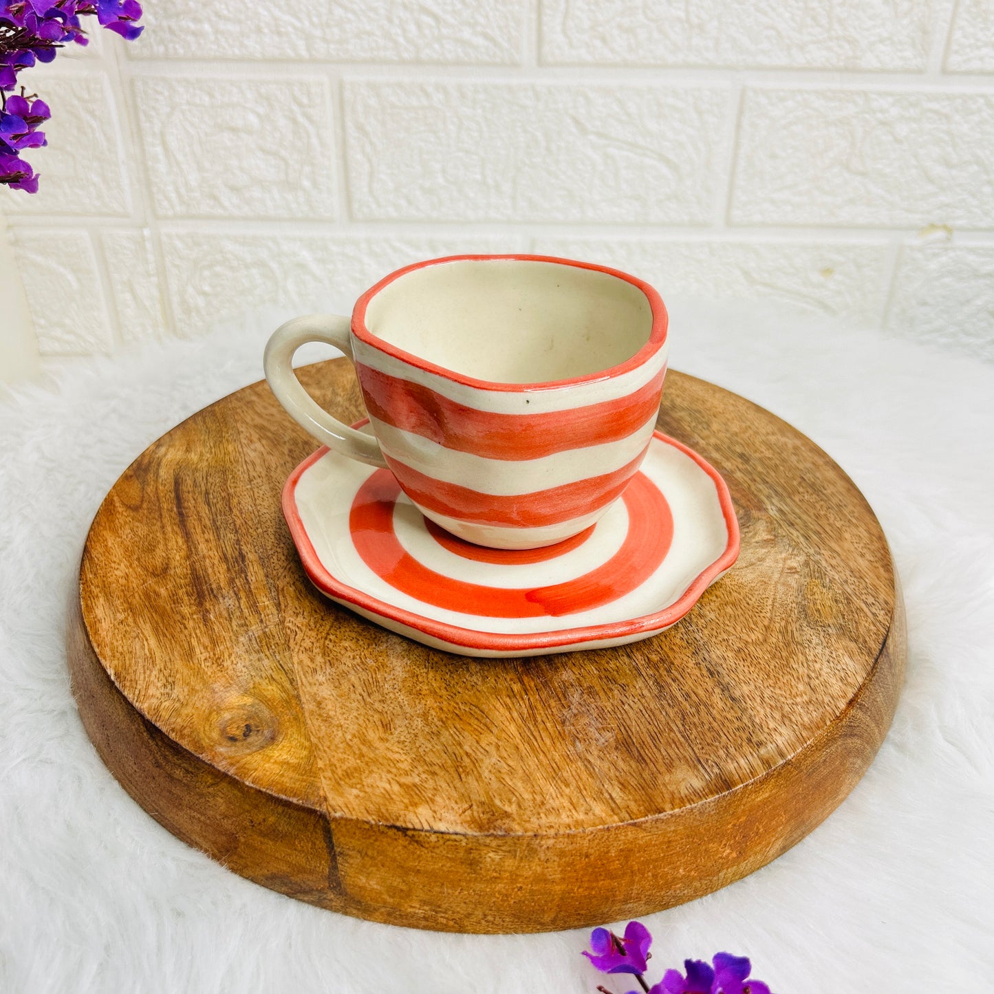 Red Rainbow Cup & Saucer (Pack of 1)