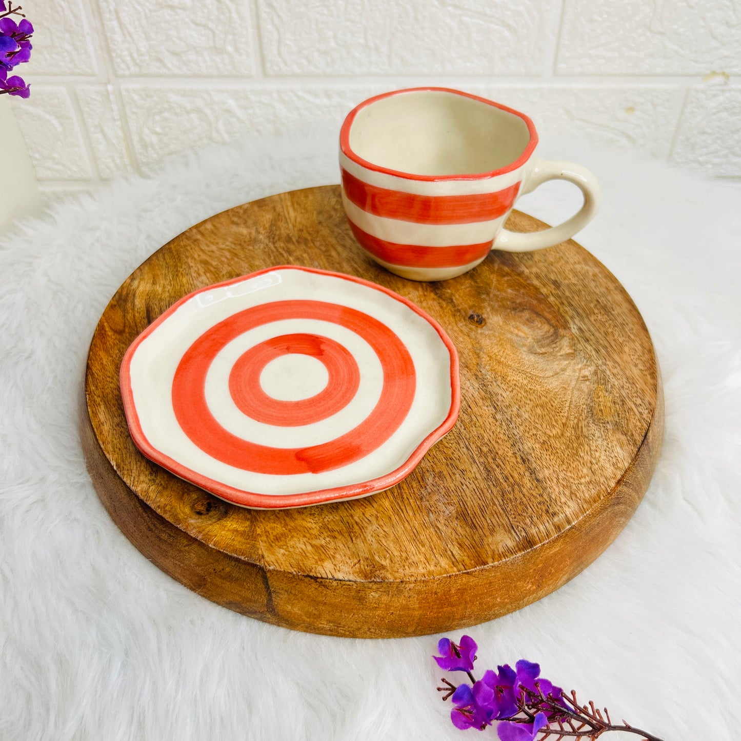 Red Rainbow Cup & Saucer (Pack of 1)