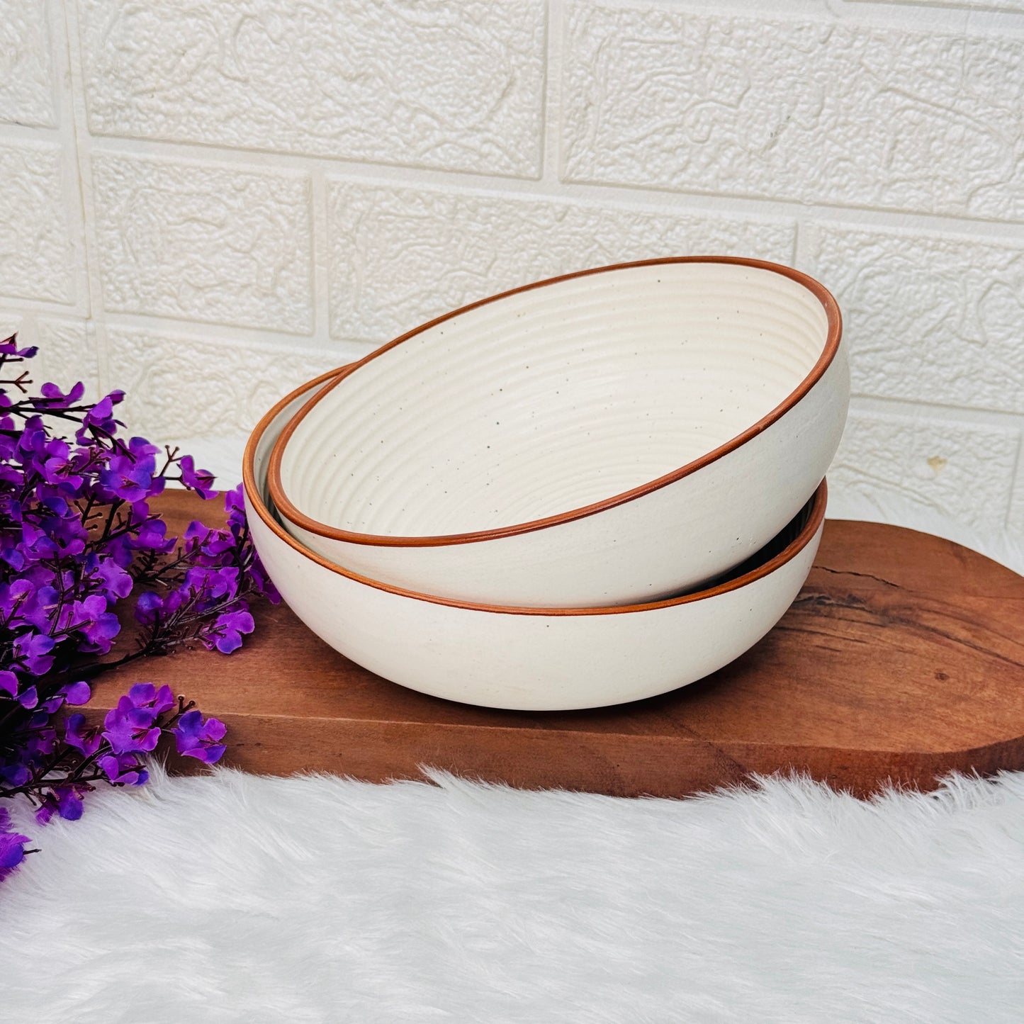 Classic Ribbed Serving Bowl (Pack of 1)