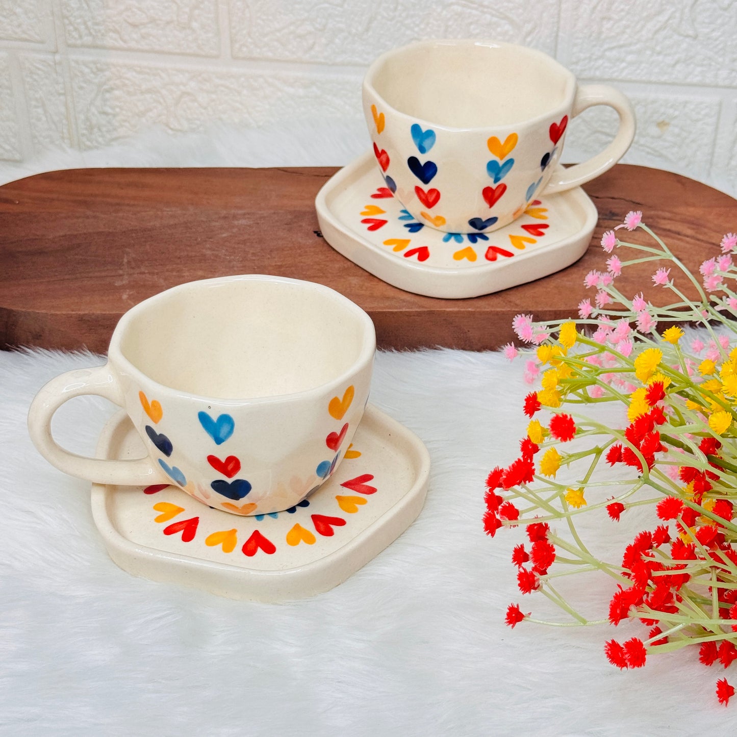 Multiheart Cup & Saucer (Pack of 1)