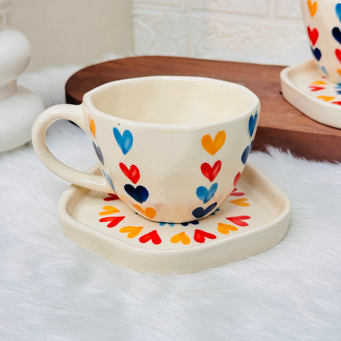 Multiheart Cup & Saucer (Pack of 1)