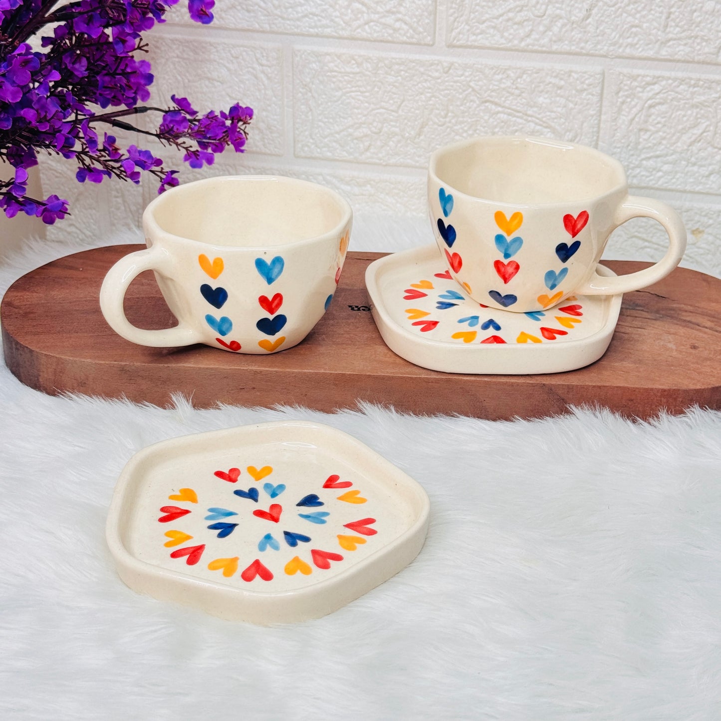Multiheart Cup & Saucer (Pack of 1)