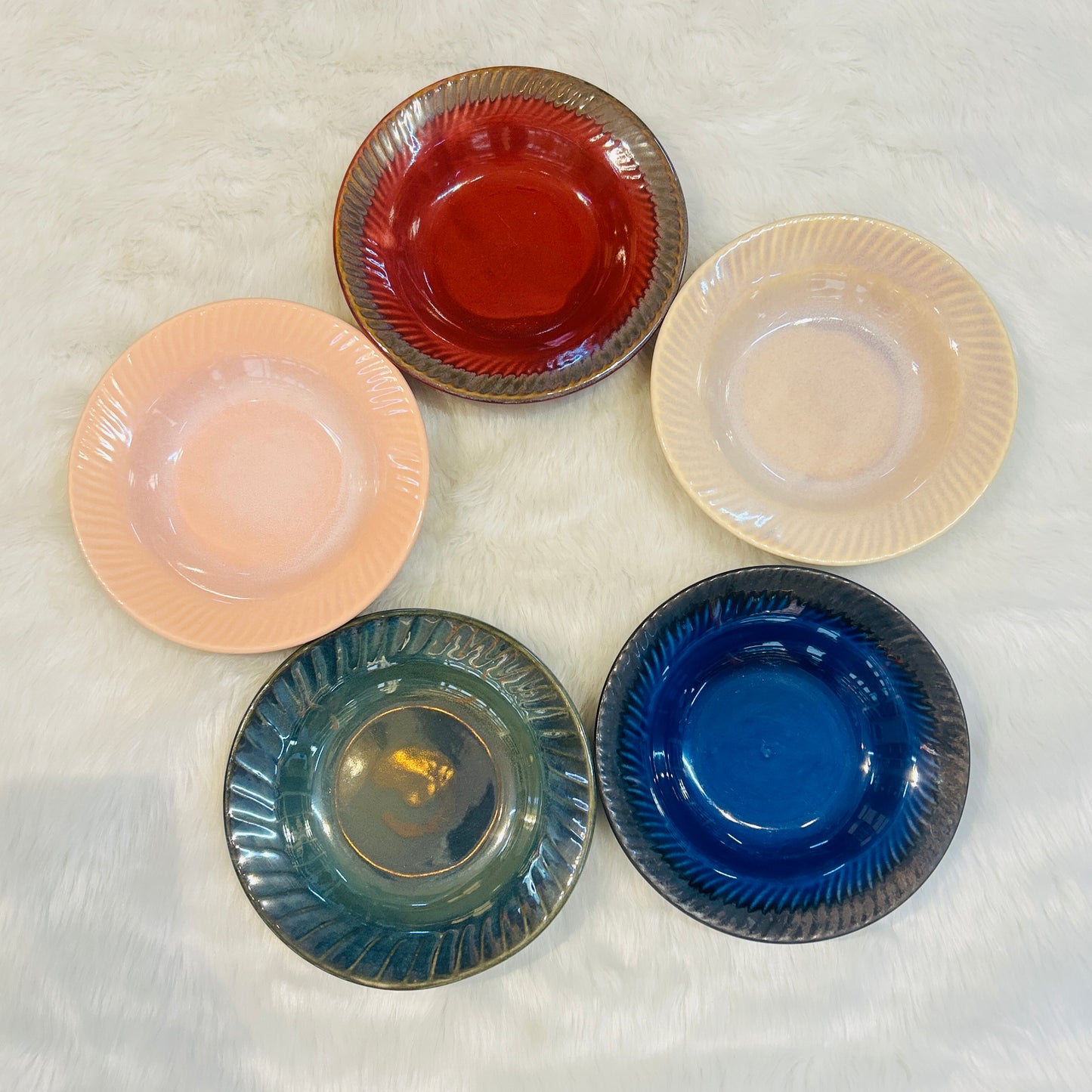 Pasta Plate 7 inch Combo Set (Pack of 5)