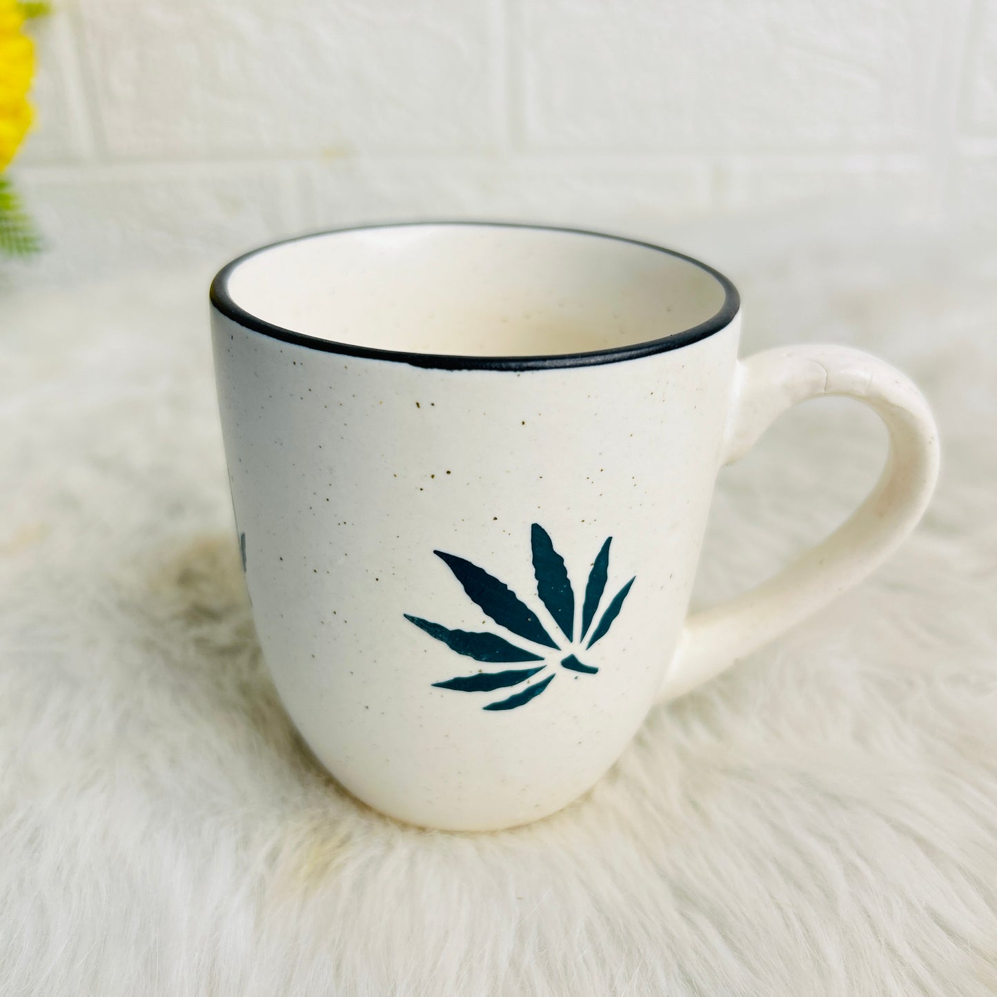 White Leaf Mug (Pack of 1)