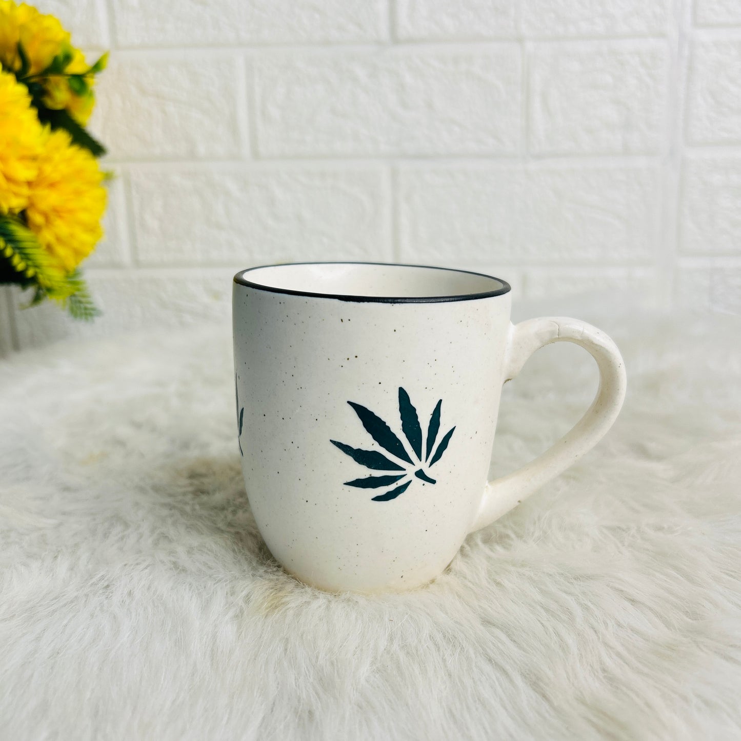 White Leaf Mug (Pack of 1)