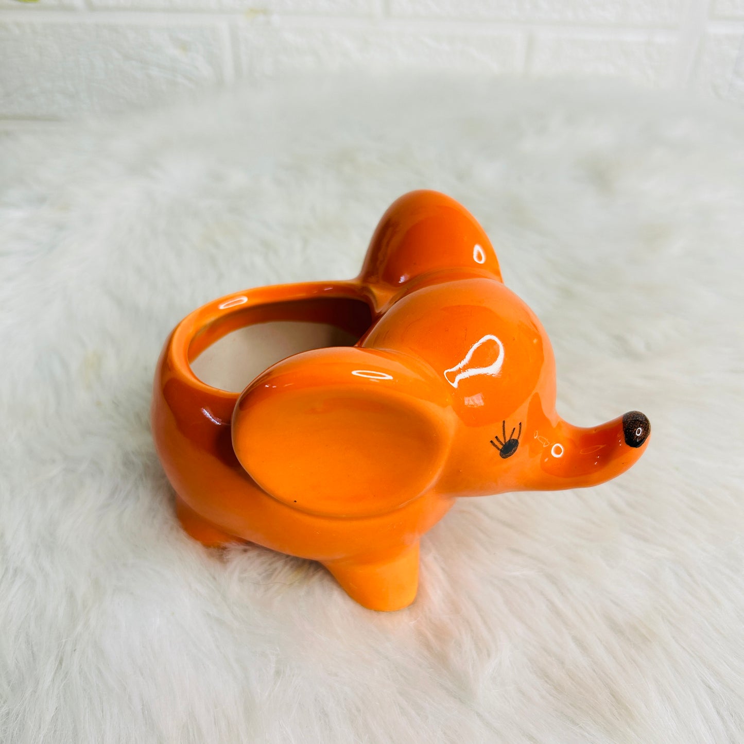 Orange Elephant Planter (Pack of 1)