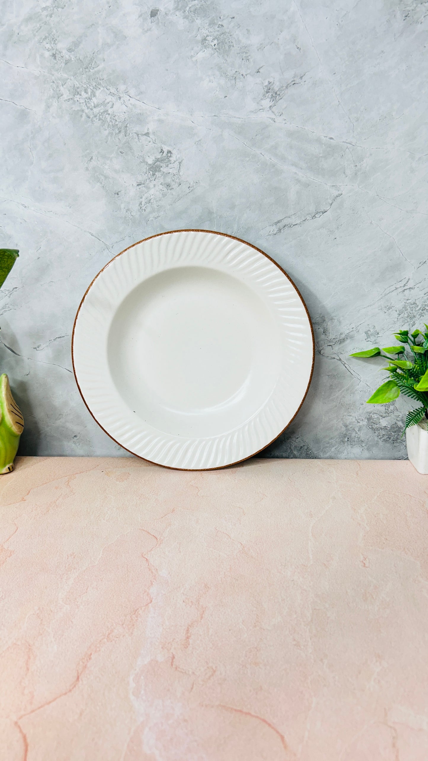 White Spiral Pasta Plate 10 inch (Pack of 1)