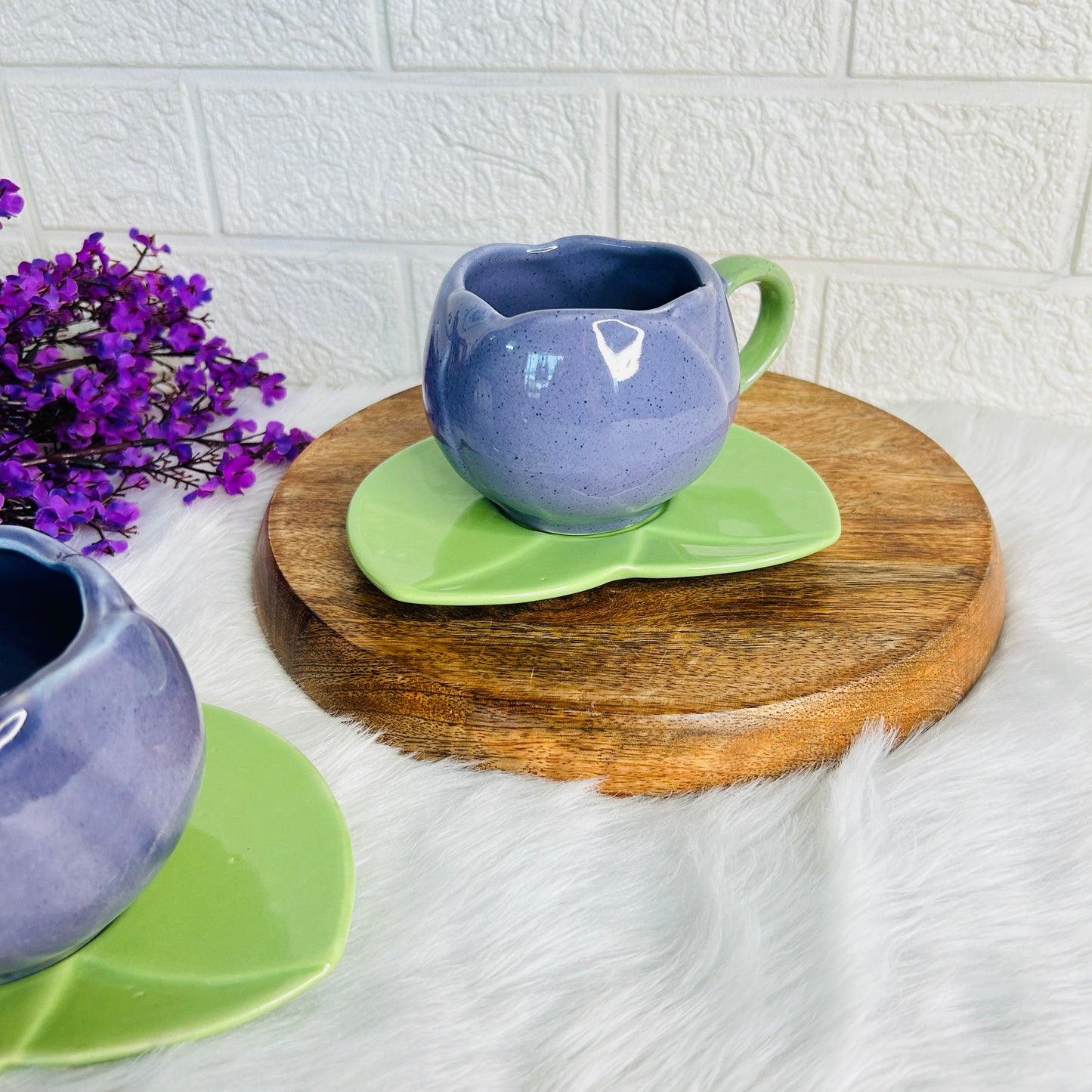 Purple Tulip Cup & Saucer (Pack of 1)