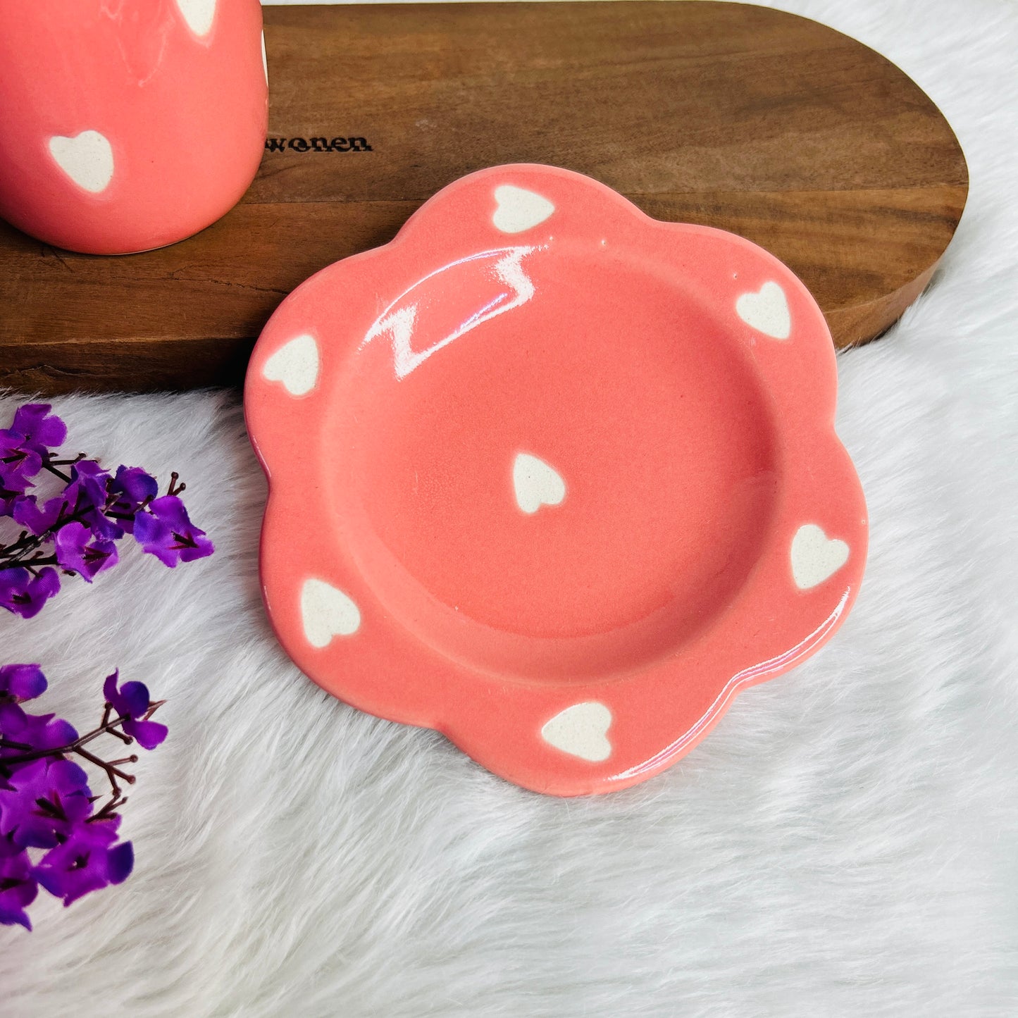 Pink Love Mug with Saucer (Pack of 1)