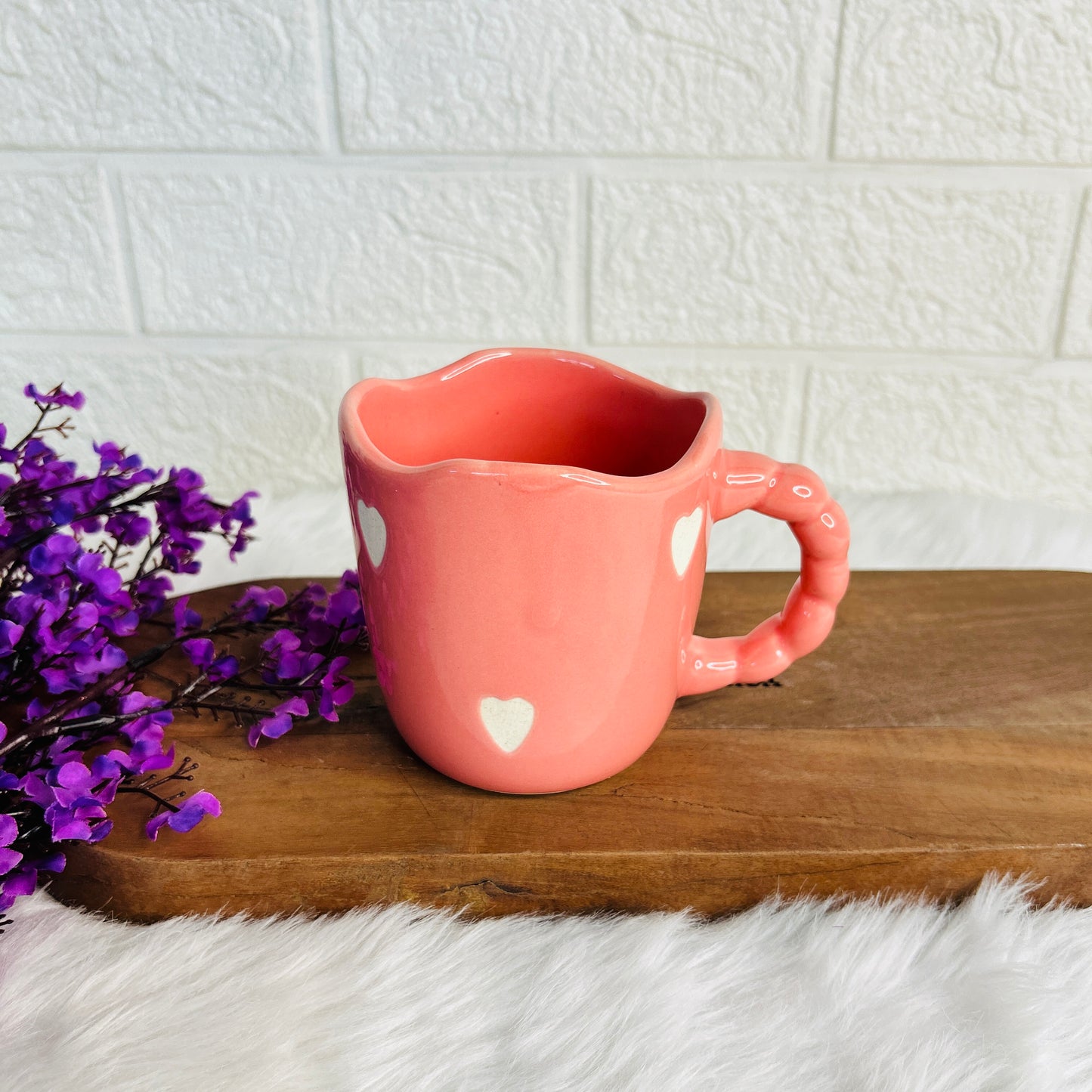 Pink Love Mug with Saucer (Pack of 1)