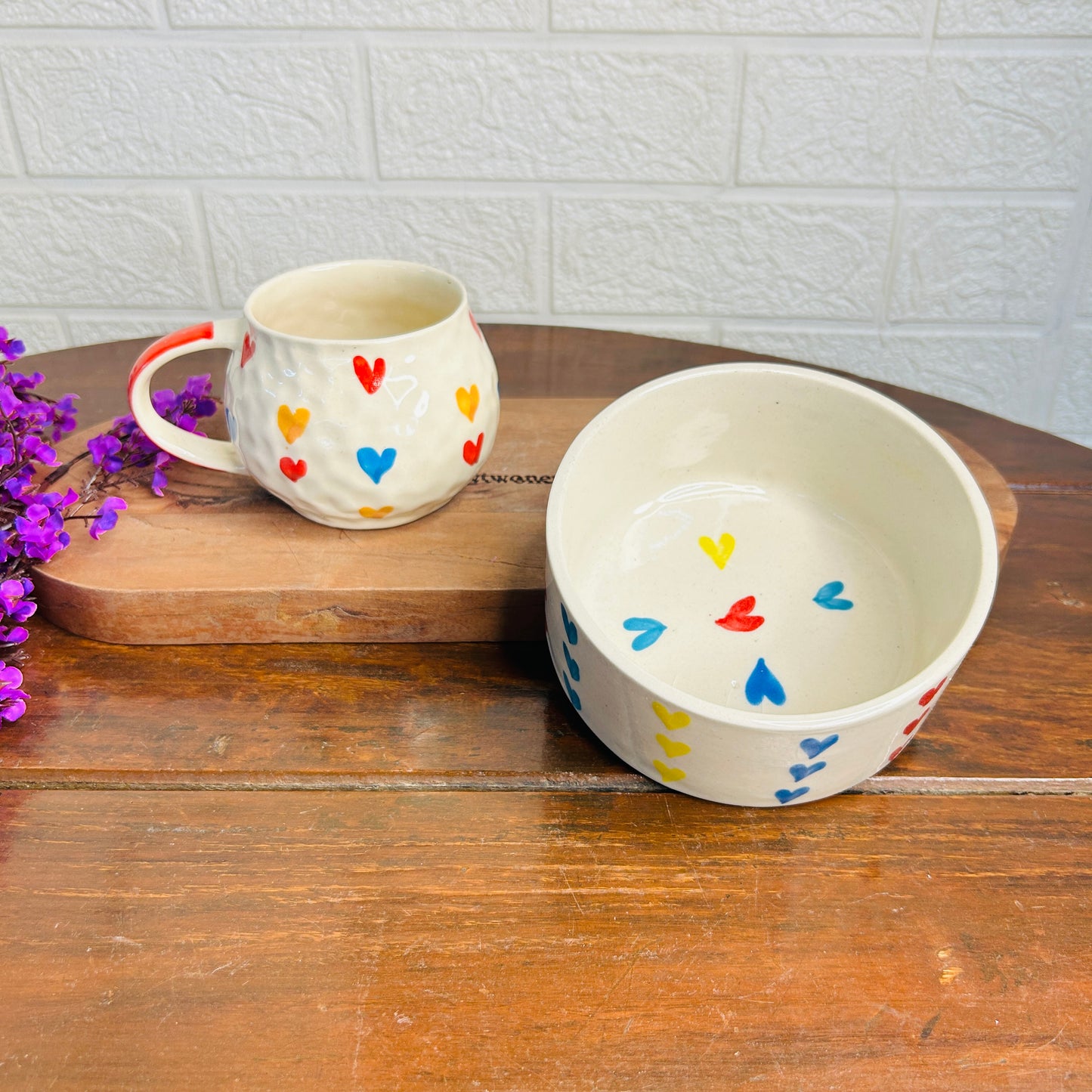 Multi-Heart Breakfast Set (Pack of 2)