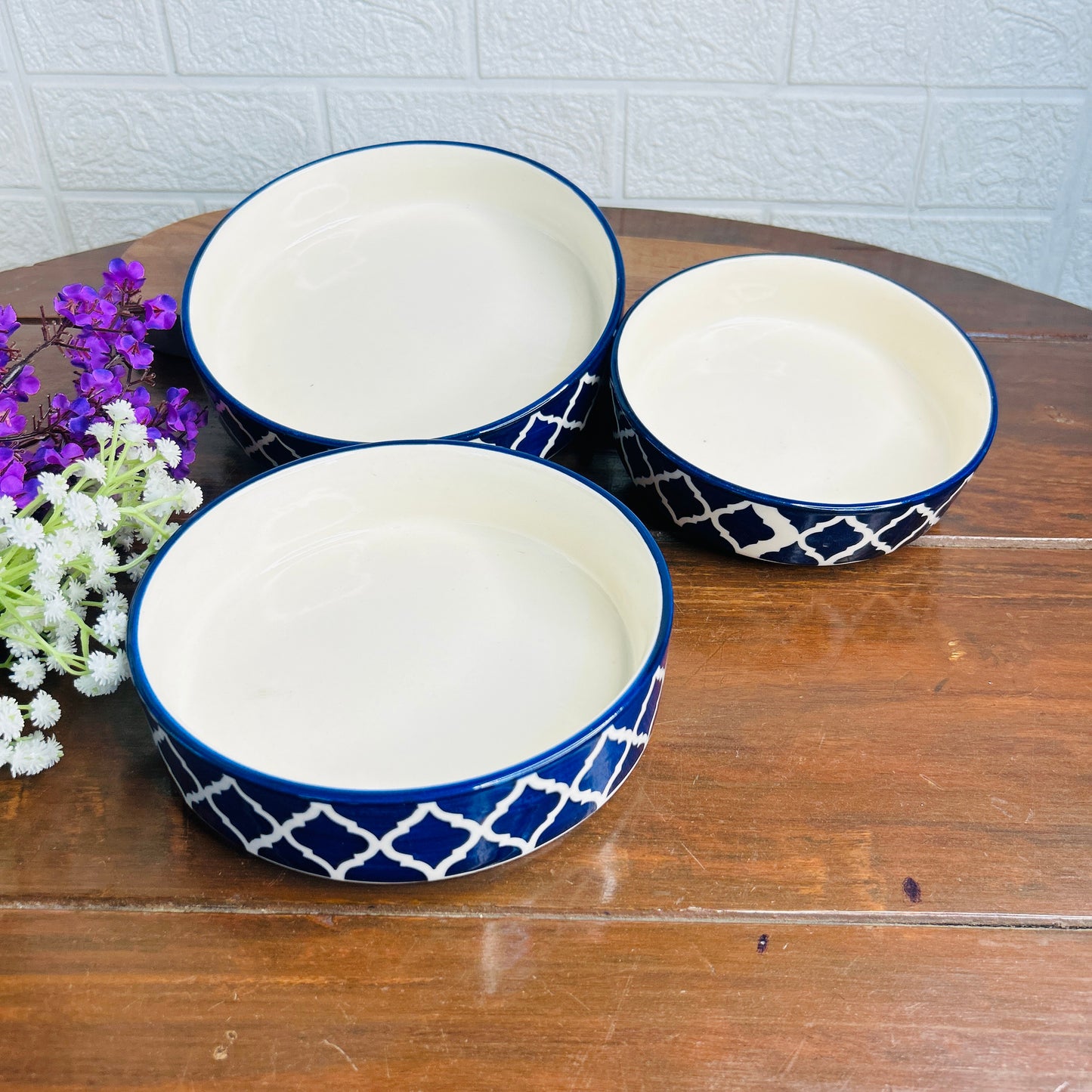 Blue Serving Set (Pack of 3)