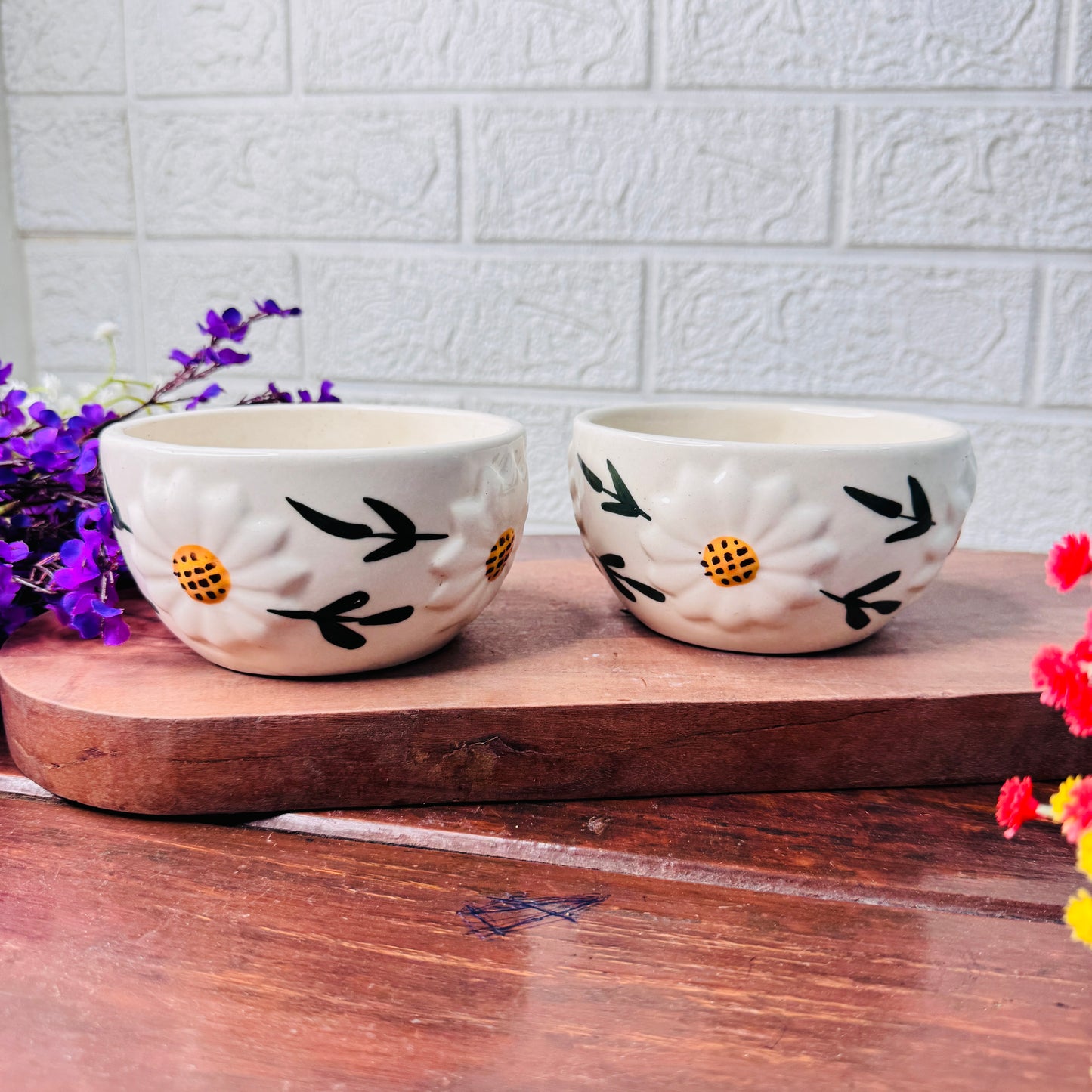 Daisy Ceramic Snack Bowl
