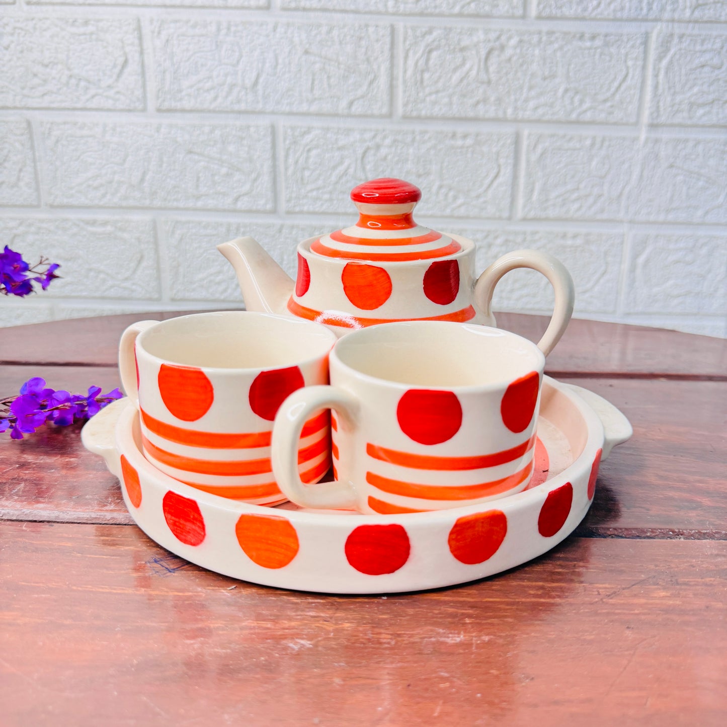 Citrus Pop Ceramic Tea Set