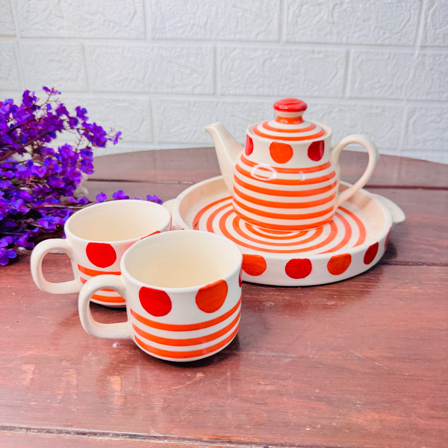 Citrus Pop Ceramic Tea Set