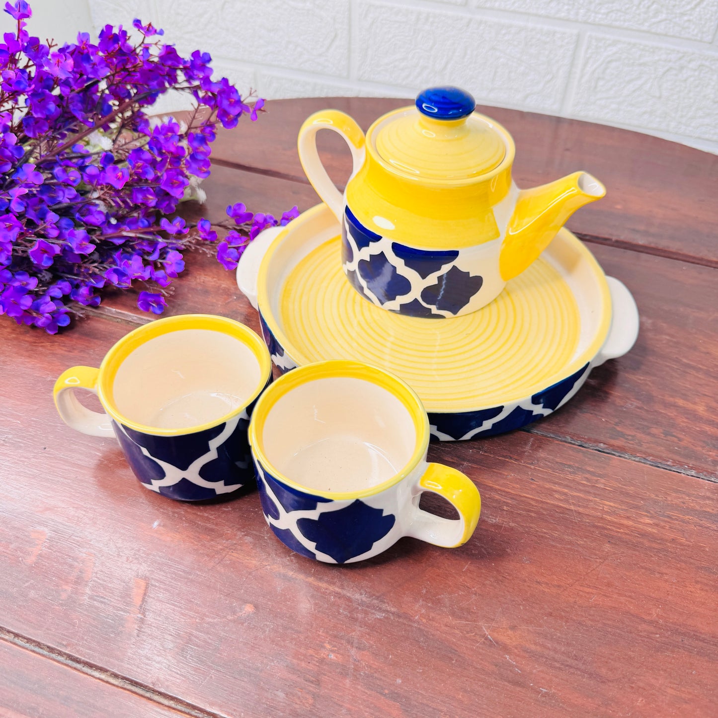 Citrus Bloom Ceramic Tea Set