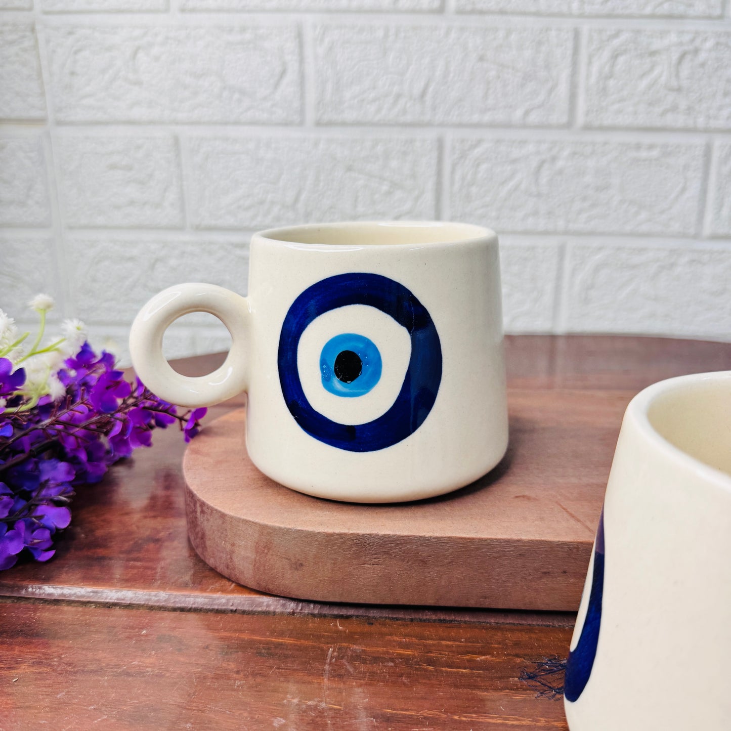 Evil Eye Ceramic Mug – Handmade Protection & Style