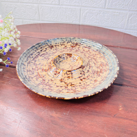 Earthstone Splatter Ceramic Plate